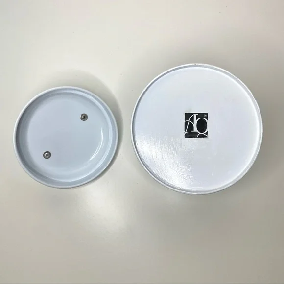 LAST CHANCE SALE!Robely Farmhouse Coffee Tin Canister Lid White Copper Handle - Picture 3 of 11